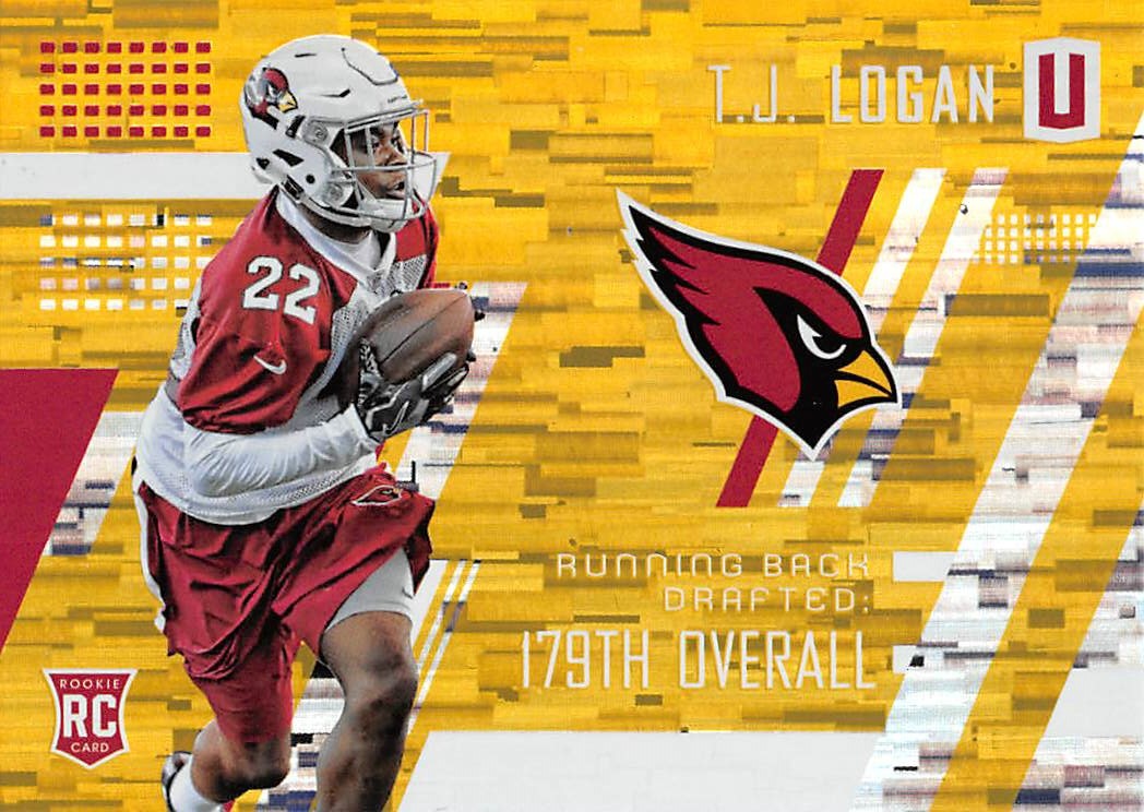 2017 Panini Unparalleled Yellow #259 T.J. Logan