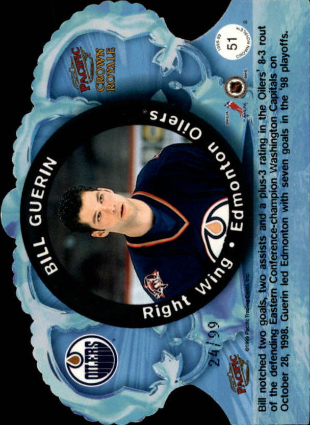 1998-99 Crown Royale Limited Series #51 Bill Guerin back image