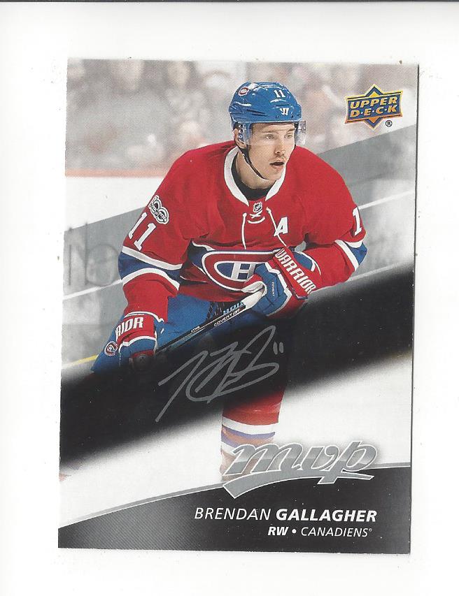 2017-18 Upper Deck MVP Silver Script #196 Brendan Gallagher