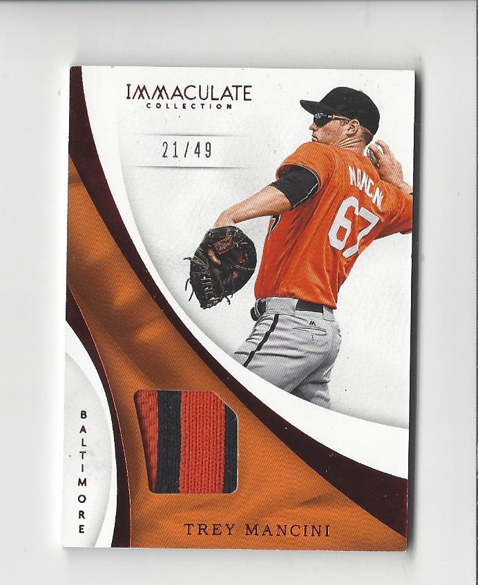 2017 Immaculate Collection Immaculate Swatches Prime #57 Trey Mancini/49