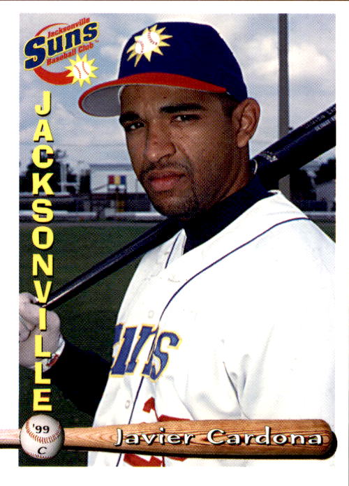 1999 Jacksonville Suns Grandstand #6 Javier Cardona Puerto Rico PR