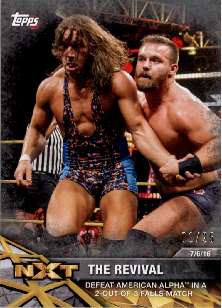 2017 Topps WWE NXT Matches and Moments Silver #47 The Revival Defeat American Alpha in a 2-out-of-3 Falls Match