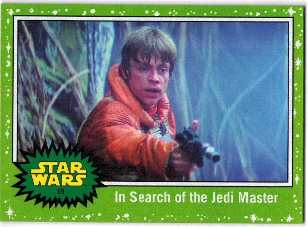 2017 Topps Star Wars Journey to The Last Jedi Green Starfield #69 In Search of the Jedi Master