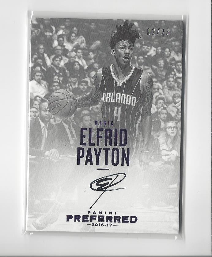 2016-17 Panini Preferred Autographs Purple #119 Elfrid Payton/25