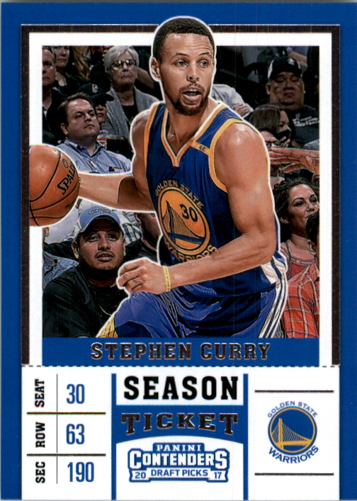 2017-18 Panini Contenders Draft Picks #46A Stephen Curry/blue jersey