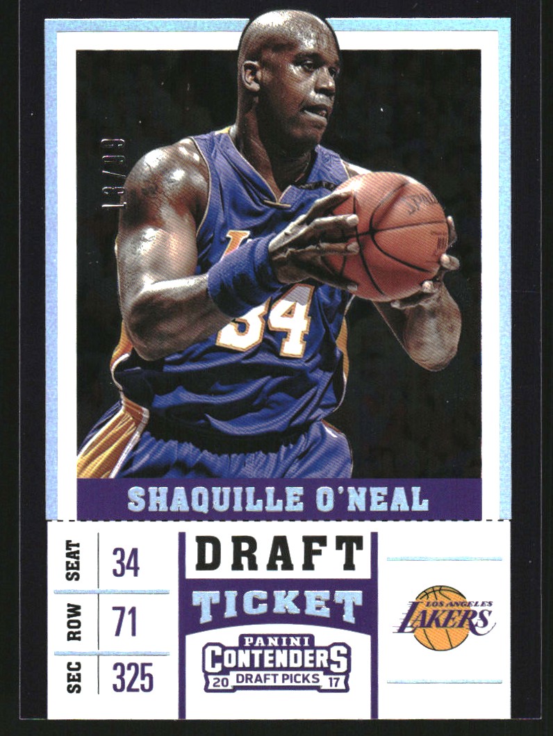 2017-18 Panini Contenders Draft Picks Draft Ticket #45A Shaquille O'Neal/purple jersey