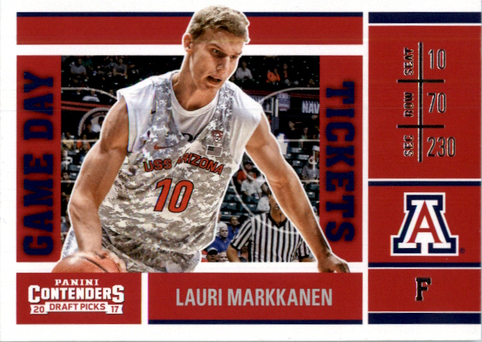 2017-18 Panini Contenders Draft Picks Game Day Tickets #6 Lauri Markkanen