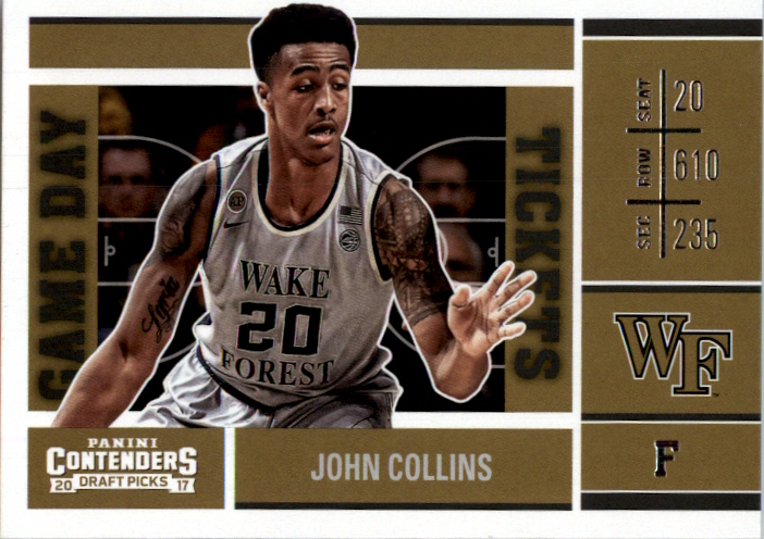 2017-18 Panini Contenders Draft Picks Game Day Tickets #21 John Collins