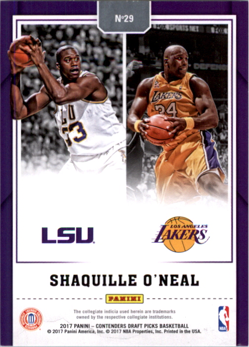2017-18 Panini Contenders Draft Picks Legacy #29 Shaquille O'Neal back image