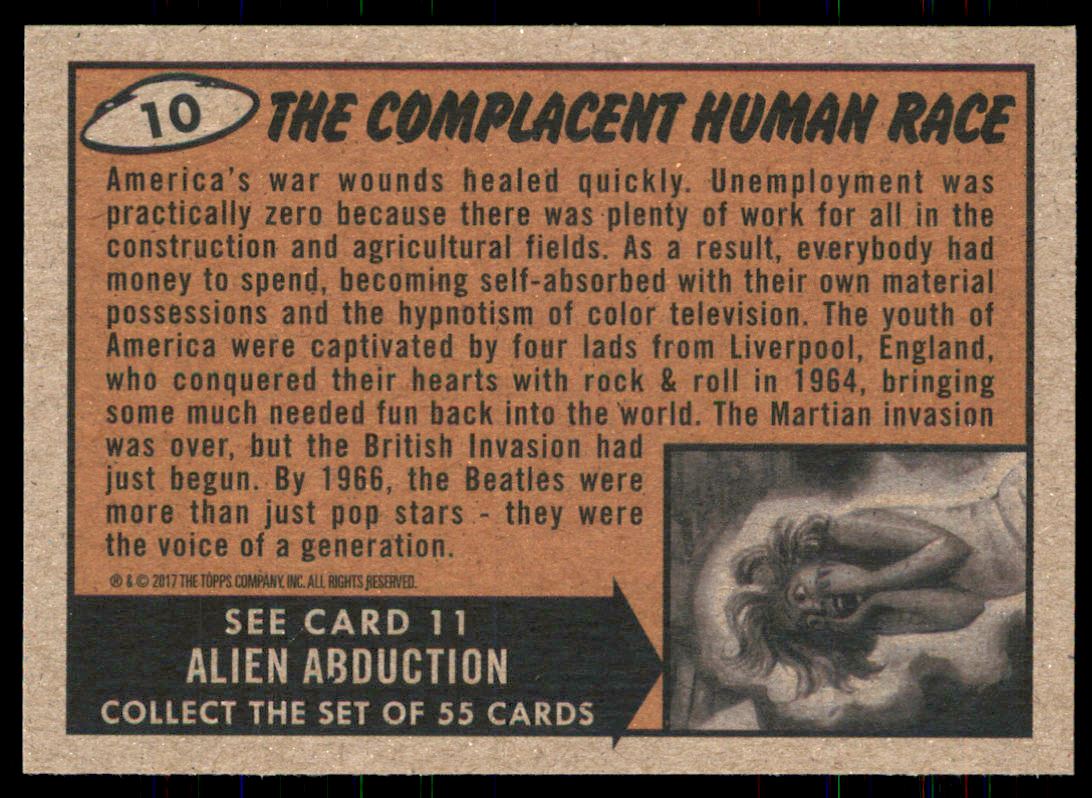 2017 Topps Mars Attacks The Revenge #10 The Complacent Human Race back image