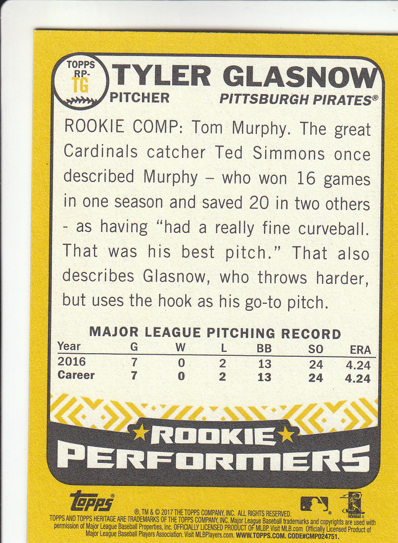 2017 Topps Heritage Baseball "Insert and Parallel" Cards - Picture 43 of 43