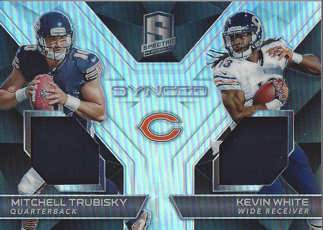 2017 Panini Spectra Synced Swatches #23 Mitchell Trubisky/Kevin White/199