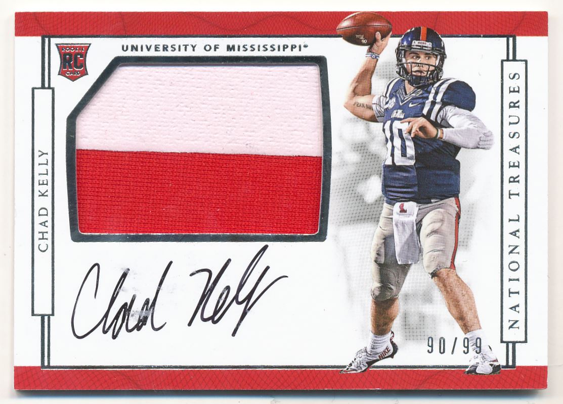 2017 Panini National Treasures Collegiate #132 Chad Kelly JSY AU/99