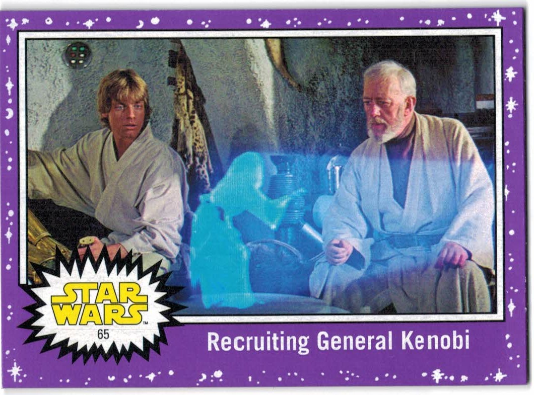 2017 Topps Star Wars Journey to The Last Jedi Purple Starfield #65 Recruiting General Kenobi