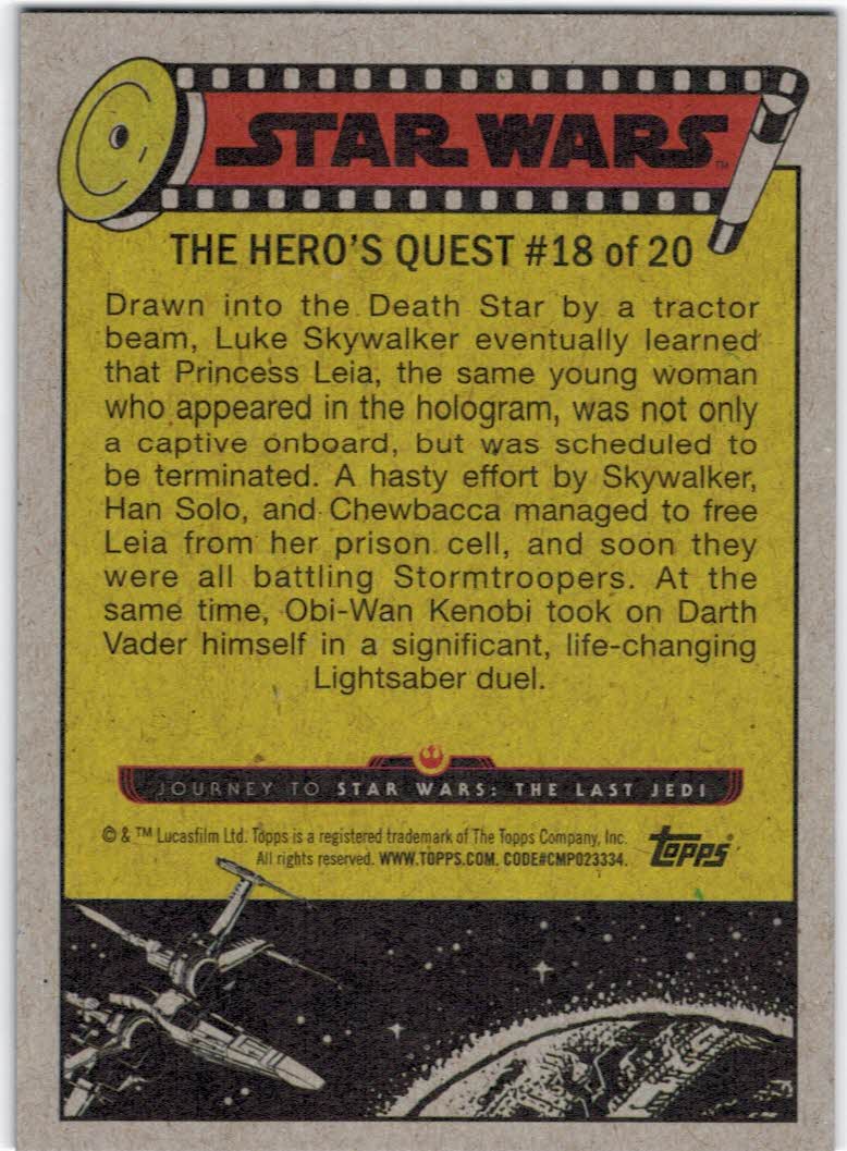 2017 Topps Star Wars Journey to The Last Jedi Purple Starfield #68 Rescuing Princess Leia back image
