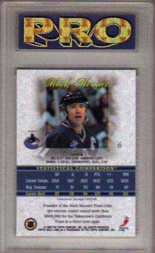 1998-99 Topps Gold Label Class 2 Red #6 Mark Messier back image