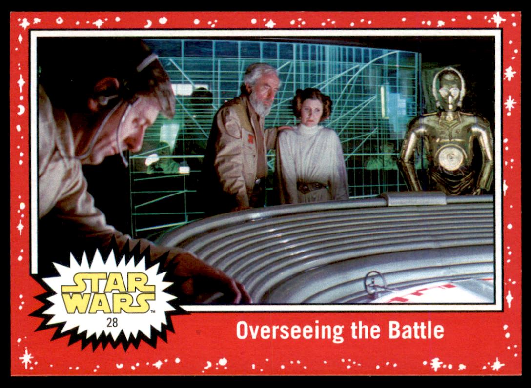2017 Topps Star Wars Journey to The Last Jedi Pink Starfield #28 Overseeing the Battle