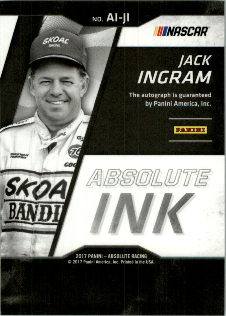 2017 Absolute Absolute Ink Spectrum Blue #14 Jack Ingram/99 back image