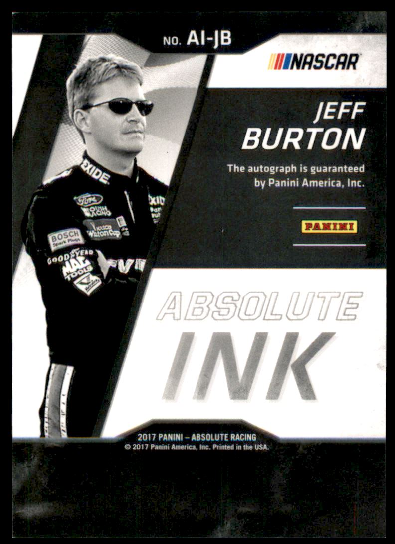 2017 Absolute Absolute Ink Spectrum Red #15 Jeff Burton/25 back image