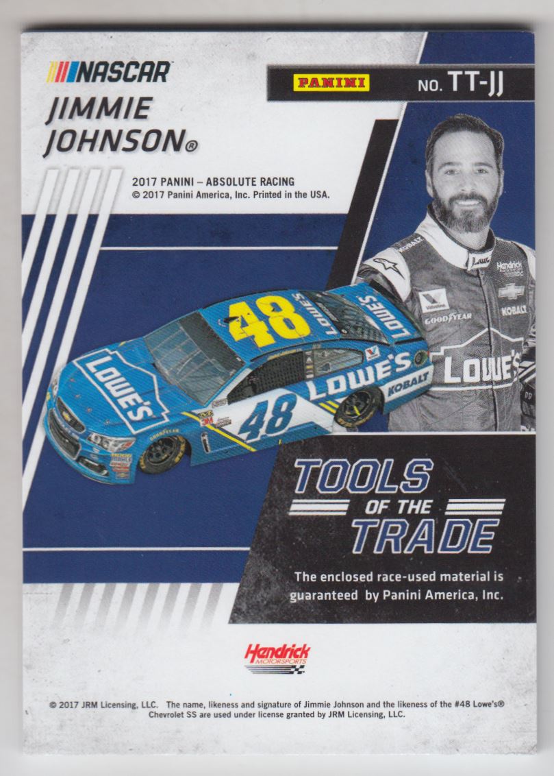 2017 Absolute Tools of the Trade Spectrum Gold #17 Jimmie Johnson/10 back image