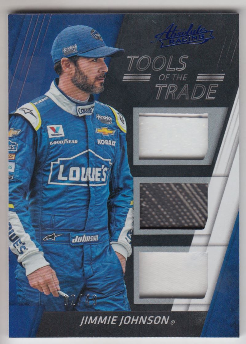 2017 Absolute Tools of the Trade Trios Spectrum Blue #3 Jimmie Johnson/49