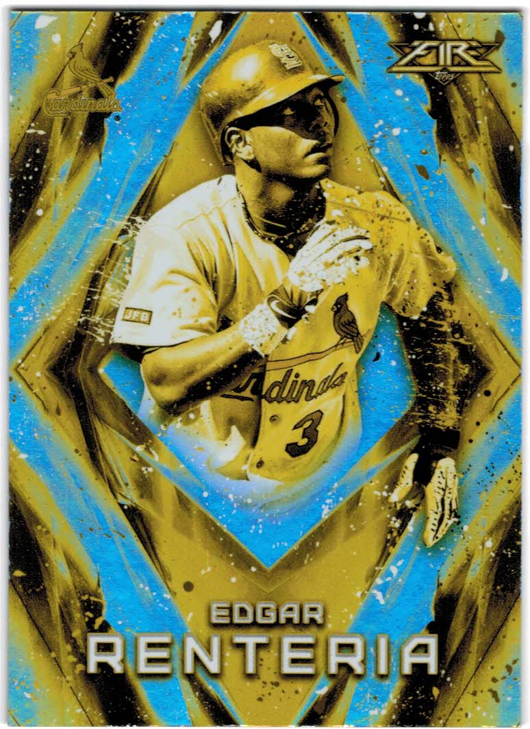 2017 Topps Fire #97 Edgar Renteria St. Louis Cardinals Baseball Card