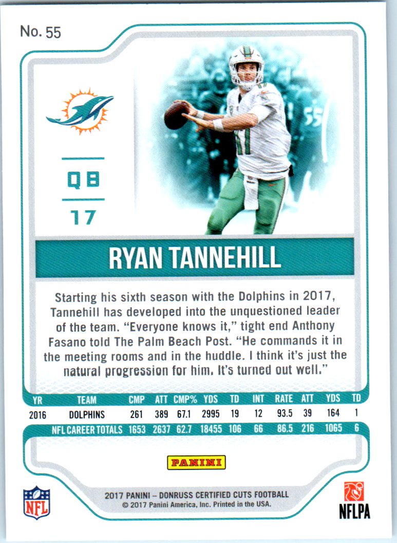 2017 Certified Cuts #55 Ryan Tannehill back image
