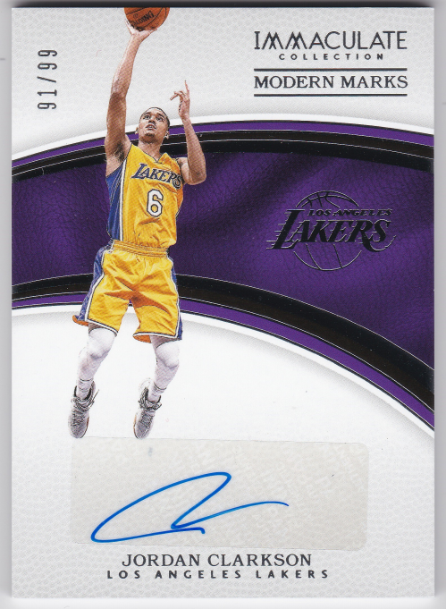 2016-17 Immaculate Jordan Clarkson Auto /25 red sale