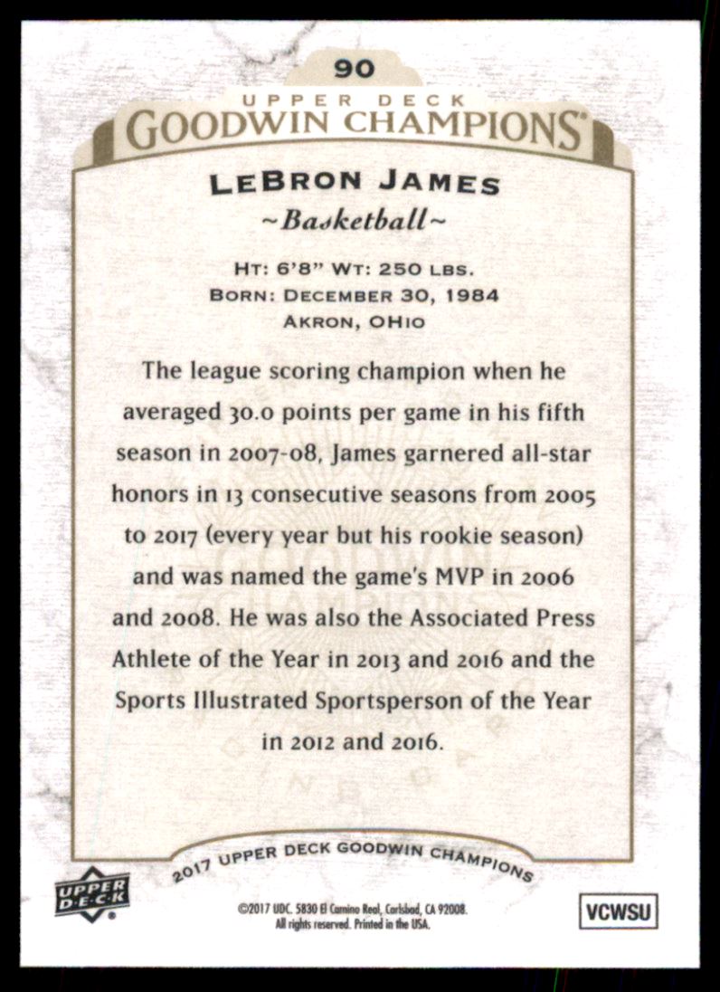 2017 Upper Deck Goodwin Champions #90 LeBron James