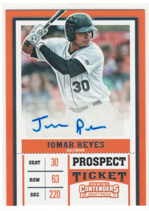 2017 Panini Contenders Draft Picks Prospect Ticket Auto#8 Jomar