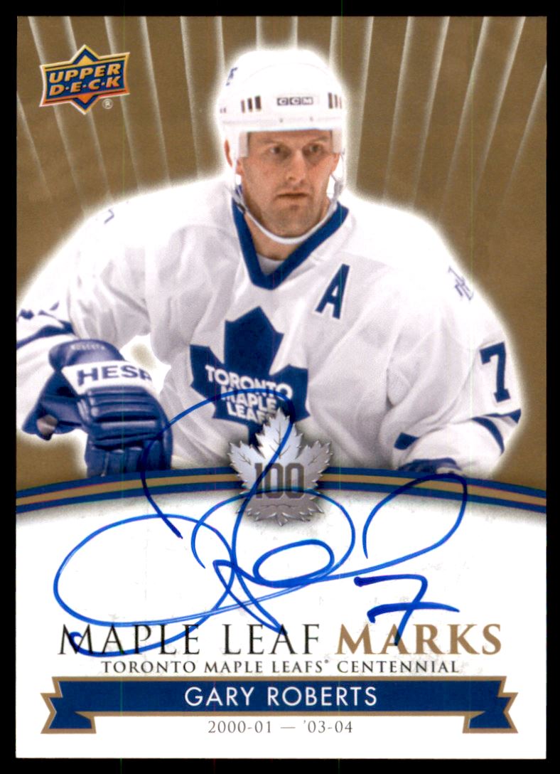 AUTOGRAPHED GARY ROBERTS MAPLE LEAFS JERSEY