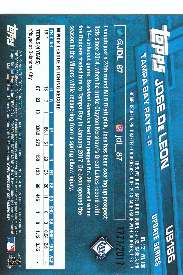 2017 Topps Update Baseball Part 2 - Picture 271 of 305