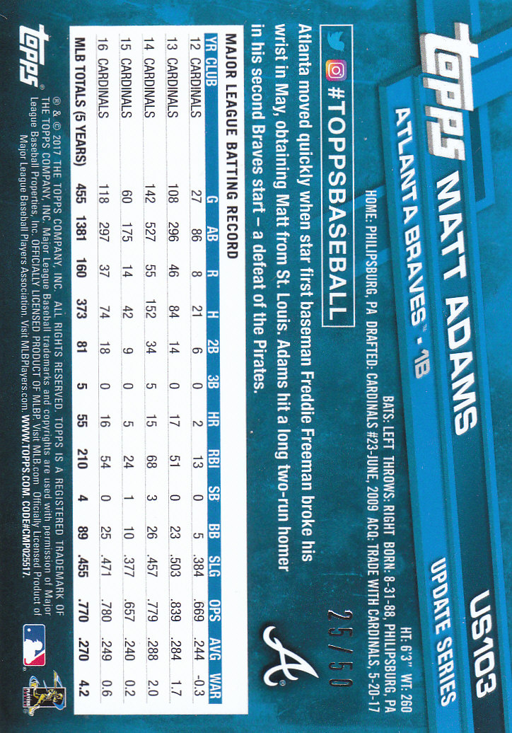 2017 Topps Update Baseball Part 2 - Picture 229 of 305