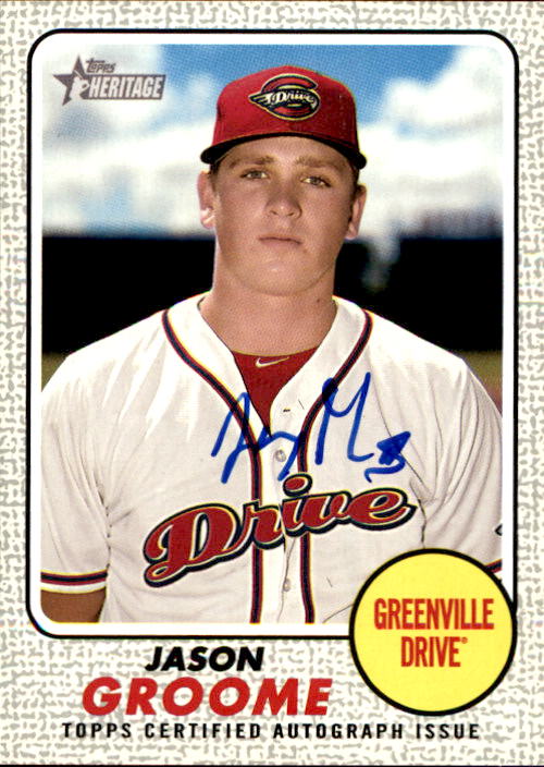 2017 Topps Heritage Minors Real One Autographs Gray #ROAJG Jason Groome