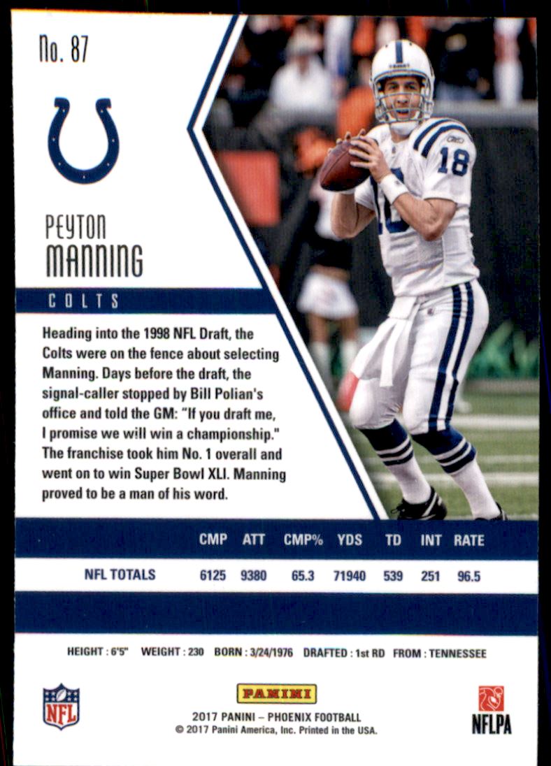 2017 Panini Phoenix #87 Peyton Manning