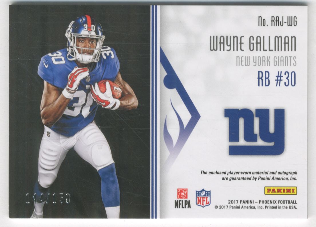 2017 Panini Phoenix Rookie Jersey Autographs Orange #26 Wayne Gallman/150