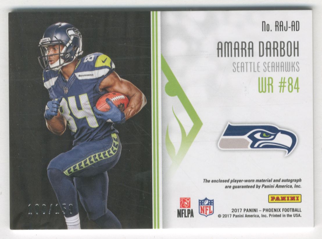 2017 Panini Phoenix Rookie Jersey Autographs Orange #34 Amara Darboh/150