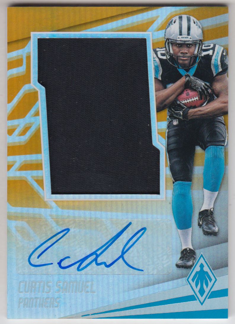 2017 Panini Phoenix Rookie Jumbo Patch Autographs Orange #4 Curtis Samuel/49