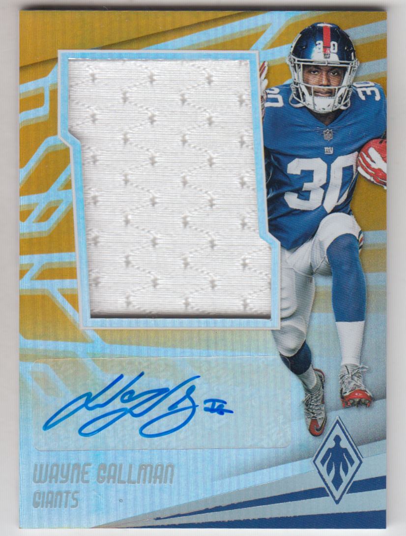 2017 Panini Phoenix Rookie Jumbo Patch Autographs Orange #26 Wayne Gallman/49