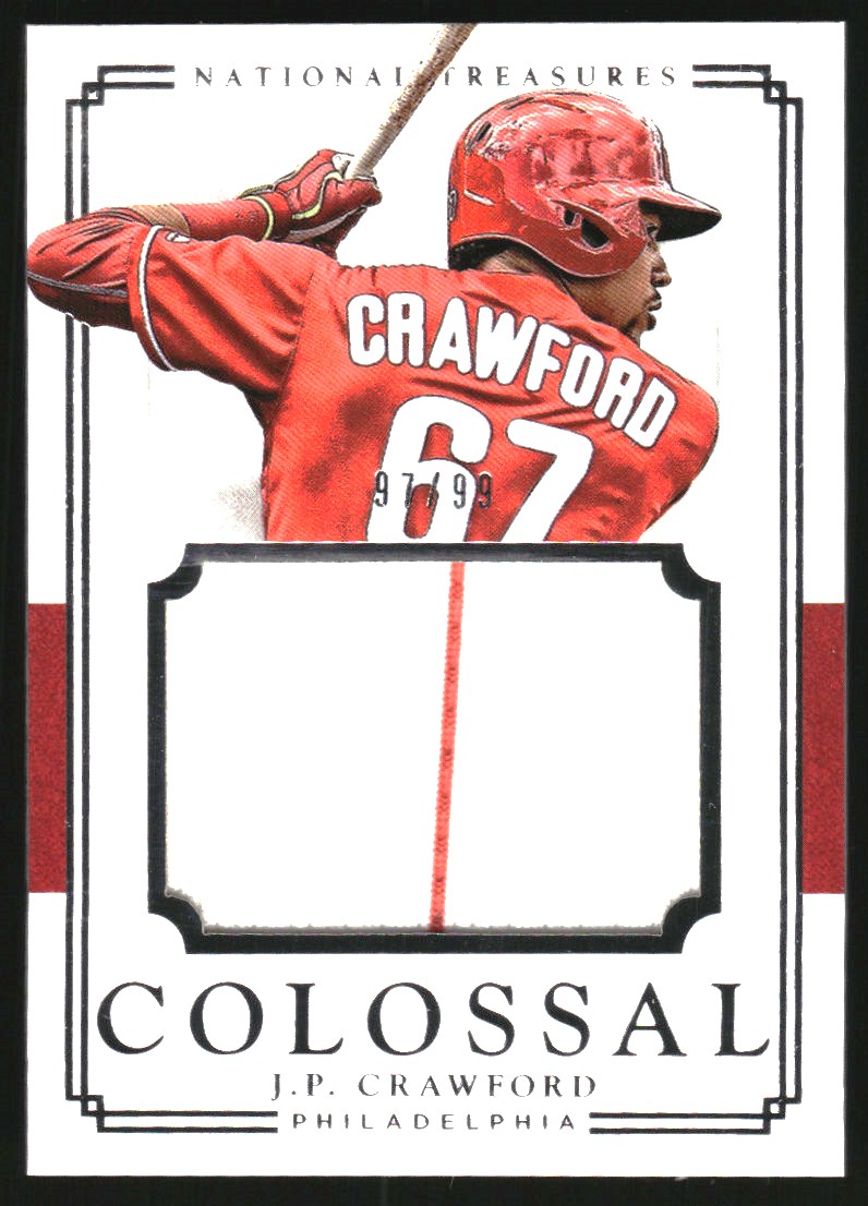 2017 Panini National Treasures Colossal Materials #28 J.P. Crawford/99