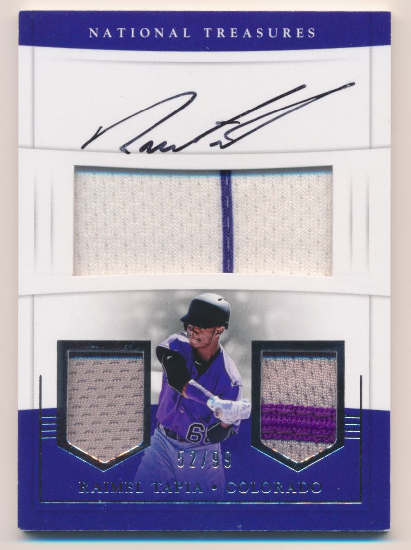 2017 Panini National Treasures Player's Collection Signatures #88 Raimel Tapia/99