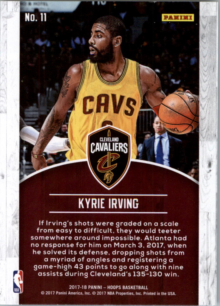 2017-18 Hoops Highlights #11 Kyrie Irving back image