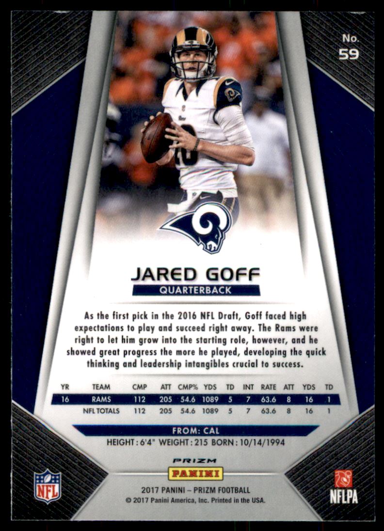 2017 Panini Prizm Prizms Green #59 Jared Goff