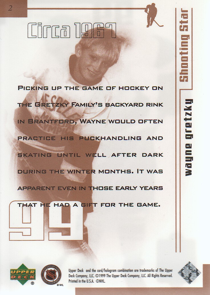 1999 Wayne Gretzky Living Legend #2 Wayne Gretzky Youth back image