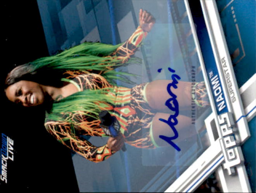 2017 Topps WWE Then Now Forever Autographs Blue #154 Naomi