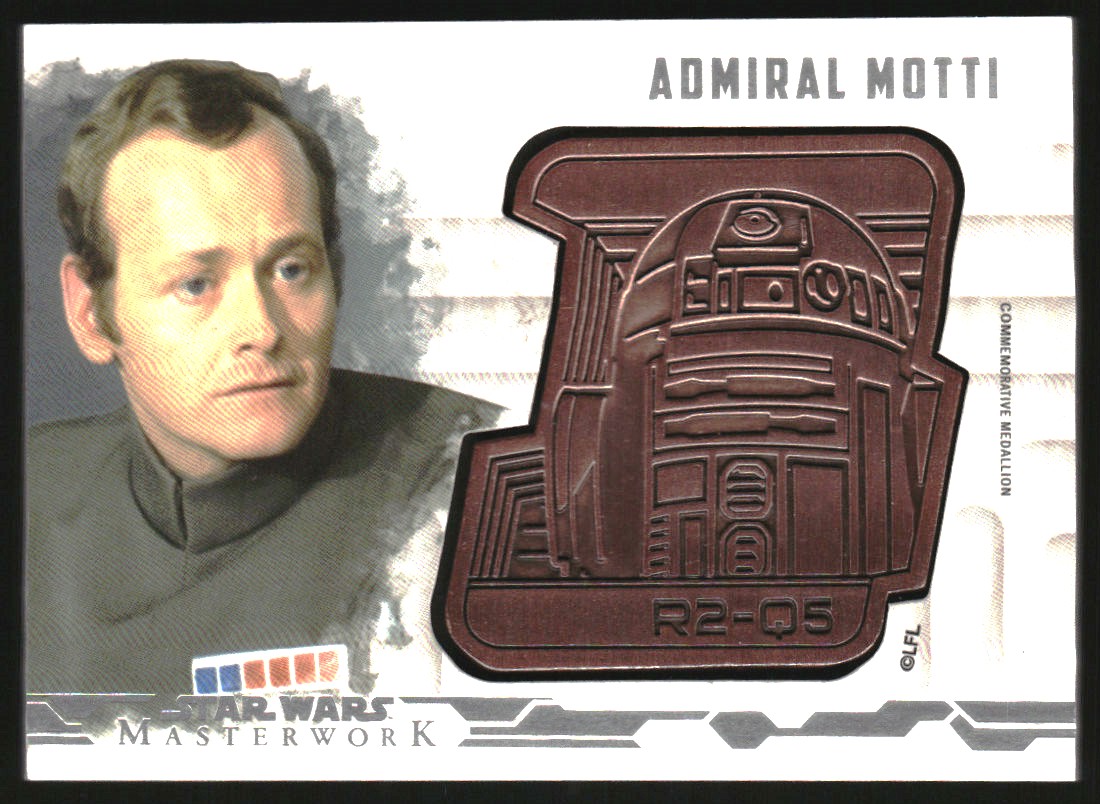 2017 Topps Star Wars Masterwork Droid Medallion Relics #DMAM Admiral Motti/R2-Q5
