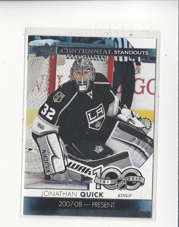 2017-18 Upper Deck Centennial Standouts #CS32 Jonathan Quick