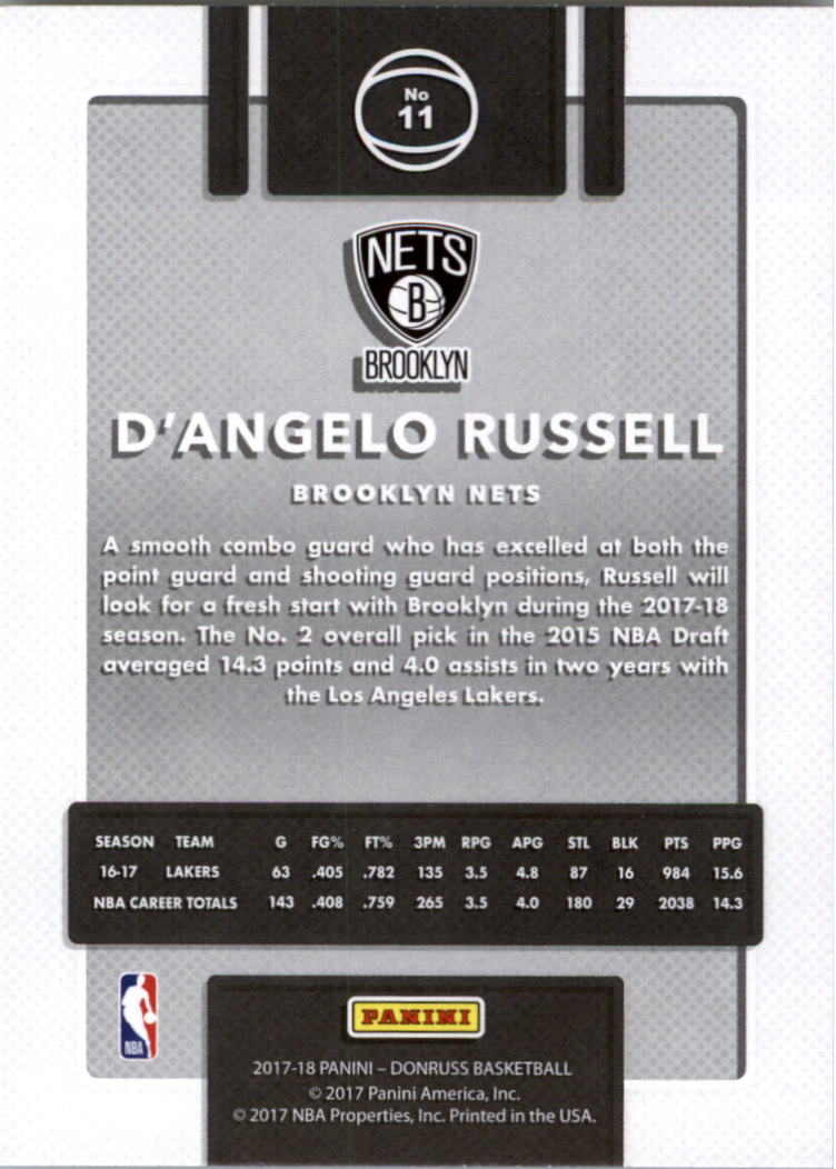 2017-18 Donruss Basketball Card Pick (Base)