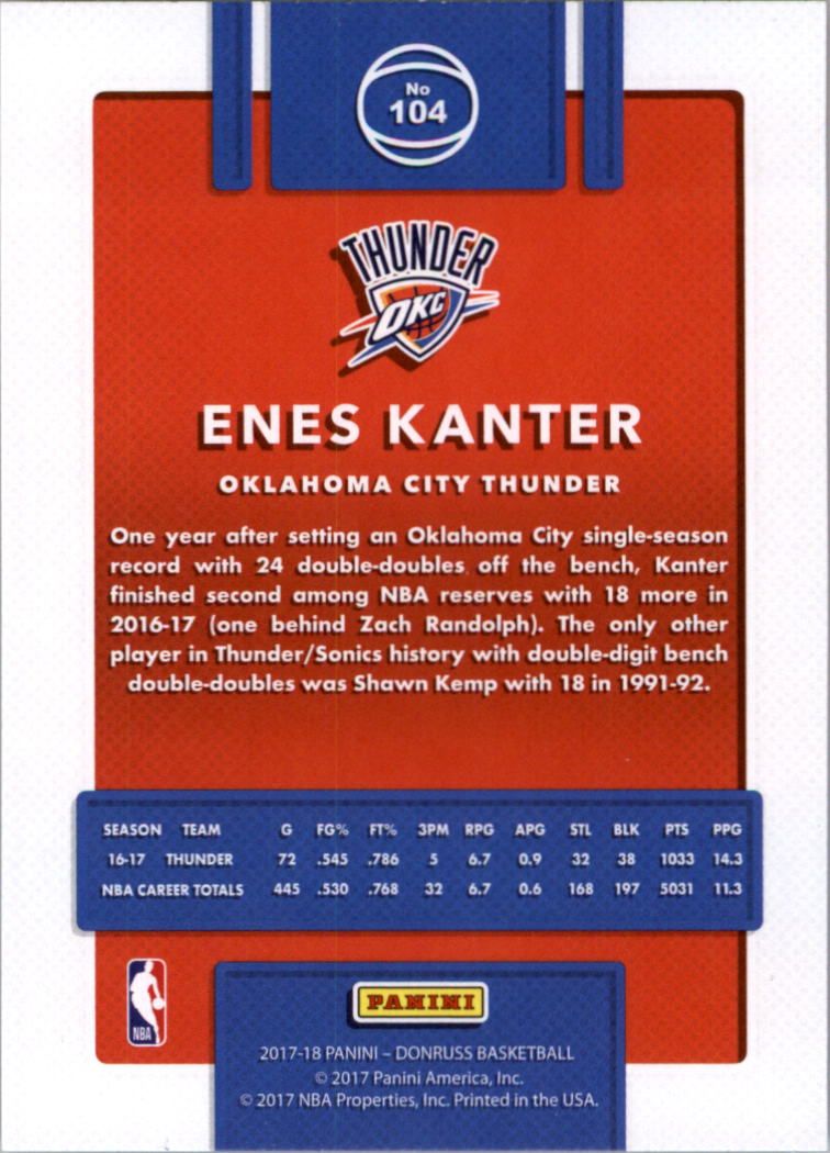 2017-18 Donruss Basketball Card Pick (Base)