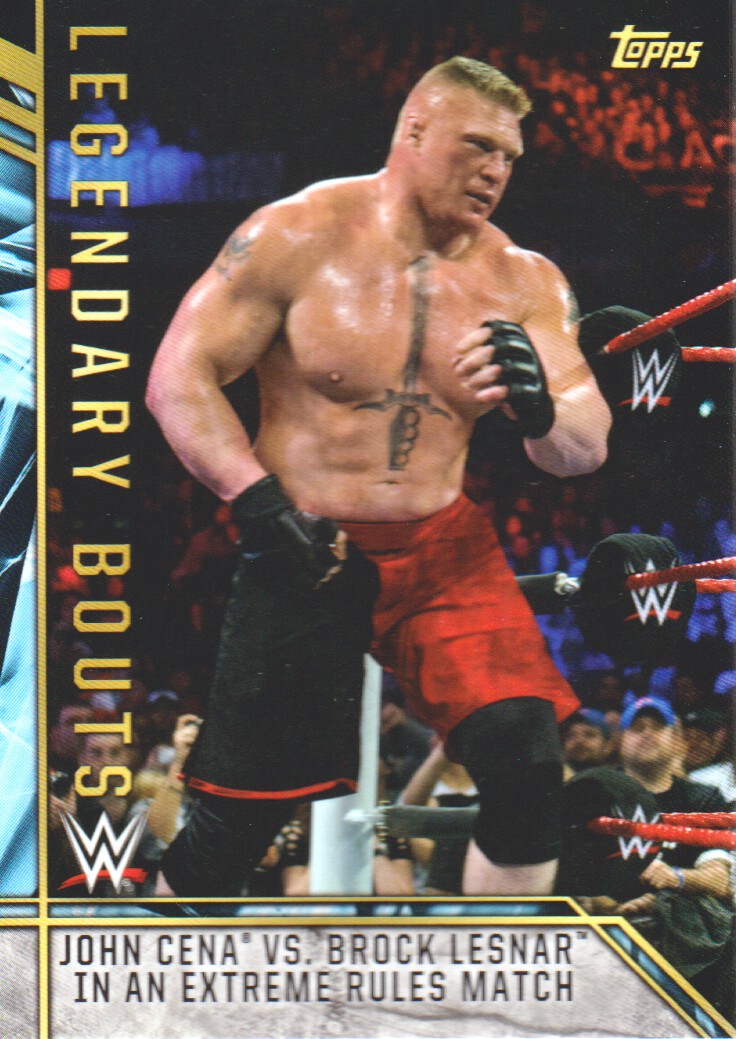 2017 Topps Legends Of Wwe Legendary Bouts 9 John Cena Vs Brock Lesnar Ebay